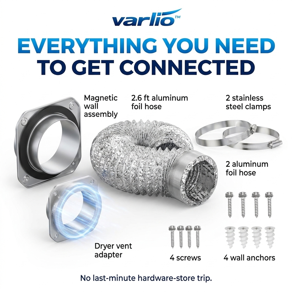 Varlio™ MagniVent — Magnetic Dryer Vent Connector Kit