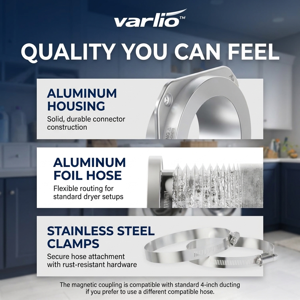 Varlio™ MagniVent — Magnetic Dryer Vent Connector Kit