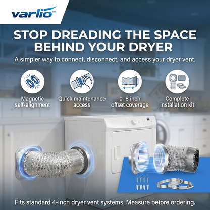 Varlio™ MagniVent — Magnetic Dryer Vent Connector Kit