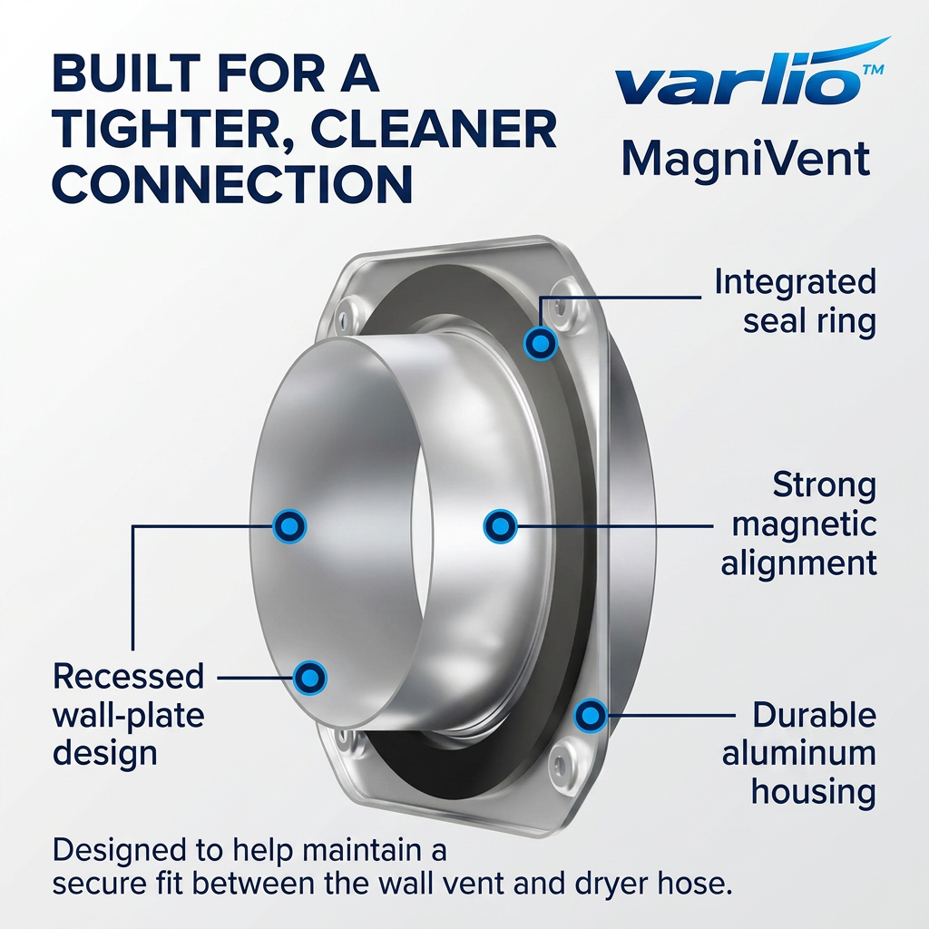 Varlio™ MagniVent — Magnetic Dryer Vent Connector Kit